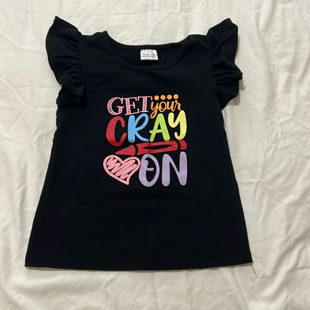 BACK TO SCHOOL, tshirt with ruffles, size L